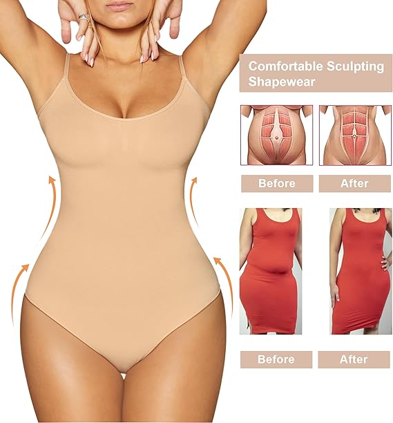 Body Reductor Mujer Beige