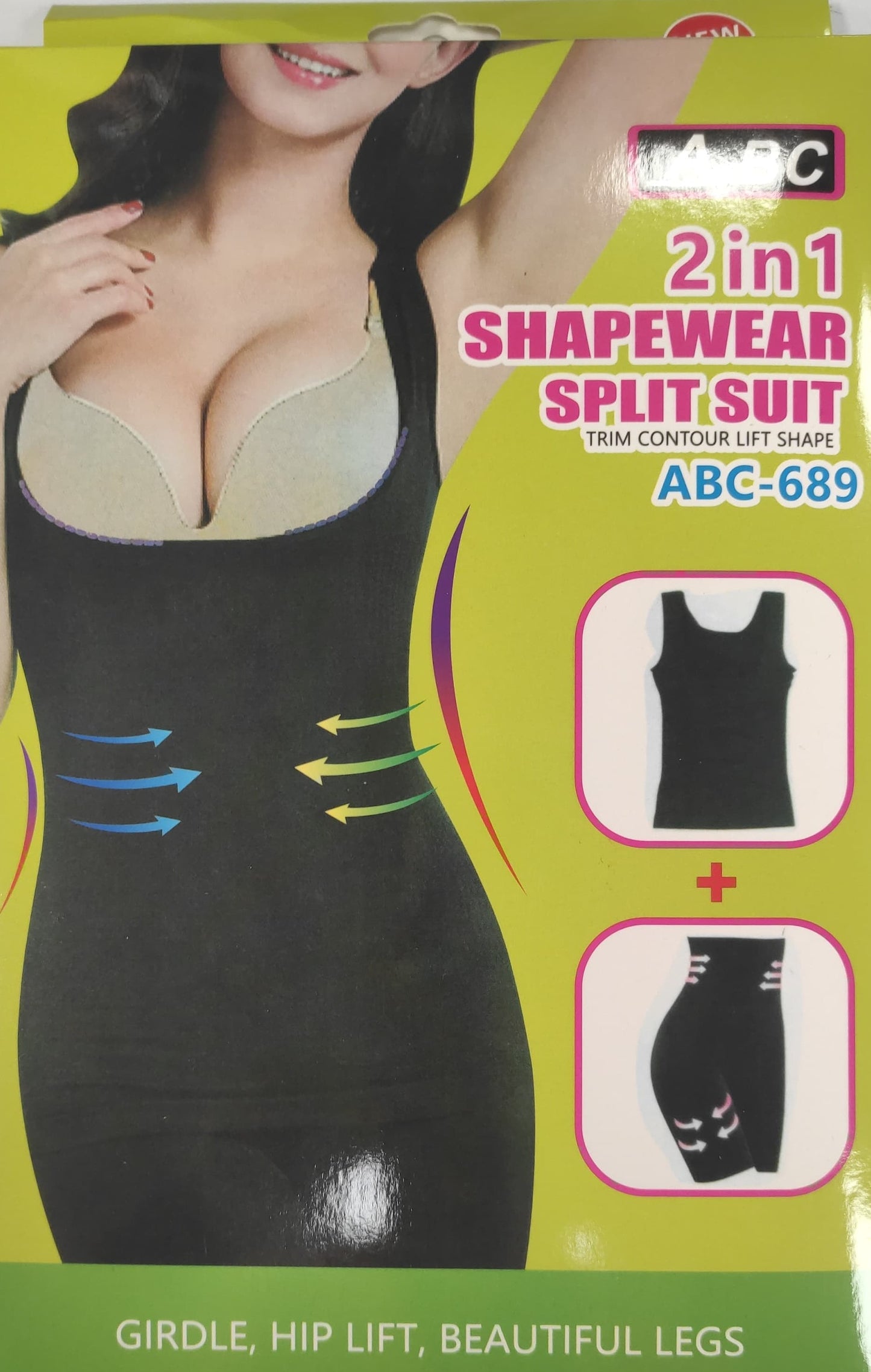 Faja moldeadora 2 en 1 negro ( camiseta + faja )