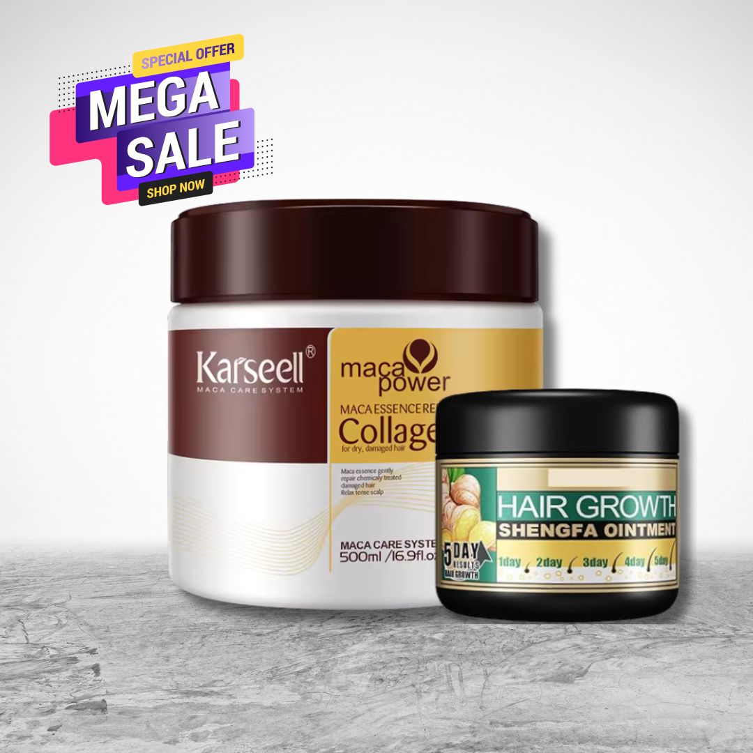 Mascarilla Capilar Reparación 500ml + Crema de jengibre Crecimiento OFERTA ESPECIAL, producto 100% ESPAÑOL