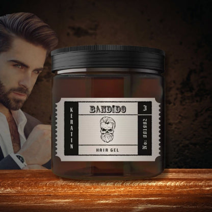 Bandido Keratin Hair Gel 500 ml: Fijación 12 h, Suavidad y Brillo Natural