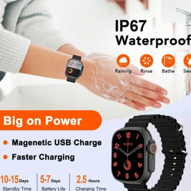 Smartwatch Ultra Pro con 2 correas ( negro + blanco )
