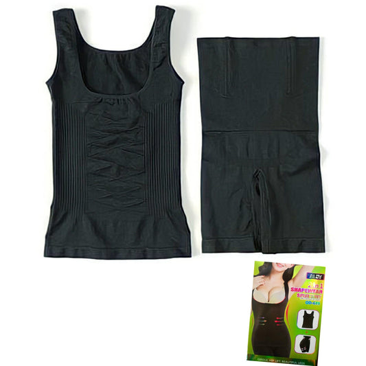 Faja moldeadora 2 en 1 negro ( camiseta + faja )