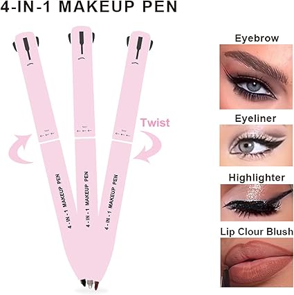 Lápiz de maquillaje 4 en 1 multifuncional