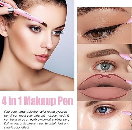 Lápiz de maquillaje 4 en 1 multifuncional