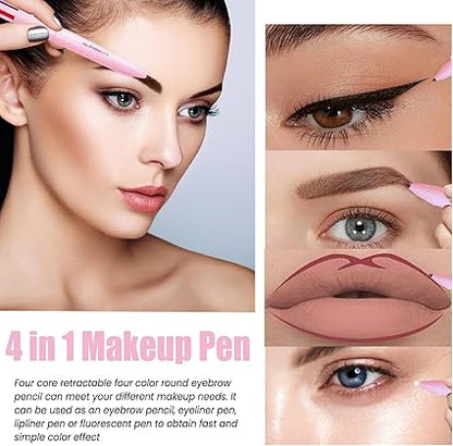 Lápiz de maquillaje 4 en 1 multifuncional