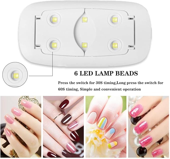 Mini lámpara LED para uñas portátil