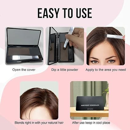 Tinte para el cabello para cubrir la raíz al instante negro