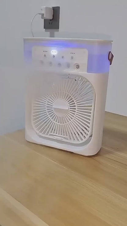 Ventilador humidificador de nebulización blanco