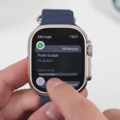 Smartwatch Ultra Pro con 2 correas ( negro + blanco )