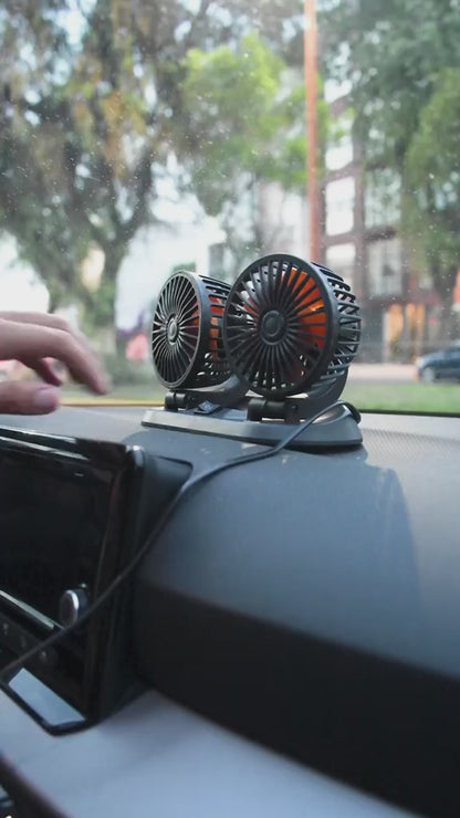 Ventilador Coche Doble Cabeza USB